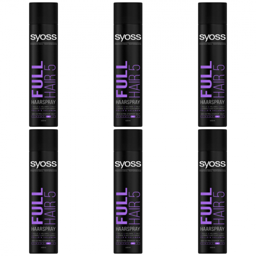 6 x Syoss Haarspray Full Hair 5 Haltegrad 4 extra stark 400 ml