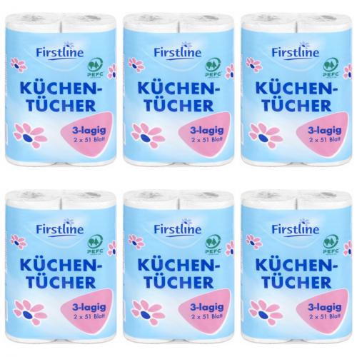 6 x Firstline kro 3-lagig 2er