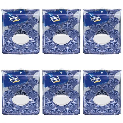 6 x Tempo Feuchtes Toilettenpapier Design Edition Komfortbeutel 40 Tcher