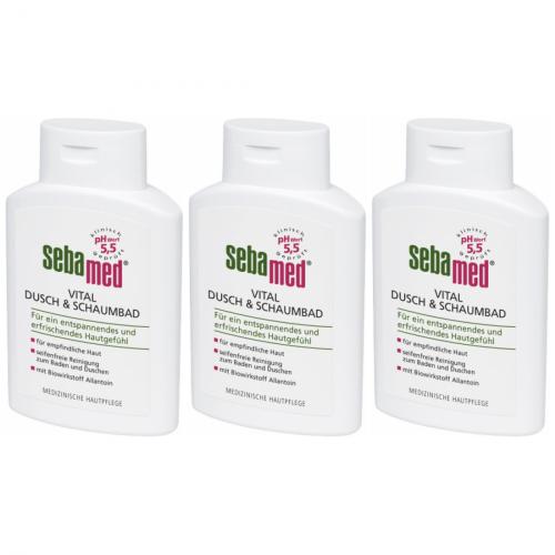 3 x Sebamed Vital Dusch + Schaumbad Flasche 200 ml