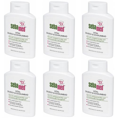 6 x Sebamed Vital Dusch + Schaumbad Flasche 200 ml