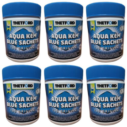 6 x Aqua Kem Blue Sachets 15 Stck  Toilette Camping Wohnmobil 