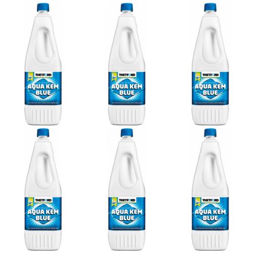 6 x Thetford Aqua Kem Blue Sanitrflssigkeit WC Zusatz 2 Liter