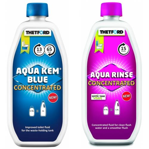 Thetford Aqua Kem Blue Konzentrat 780ml + Rinse 750ml