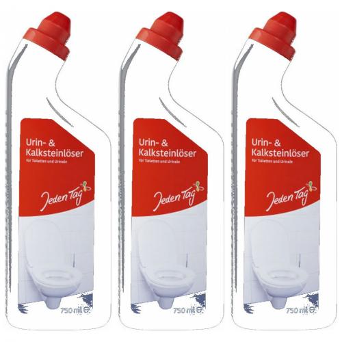 3 x JedenTag Urin- & Kalksteinlser Toiletten Urinale 750ml Flasche