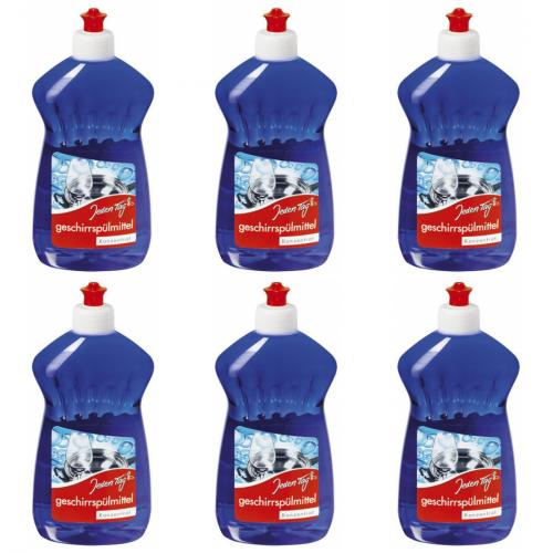 6 x JedenTag Splmittel Konzentrat Geschirrsplmittel 500ml Flasche