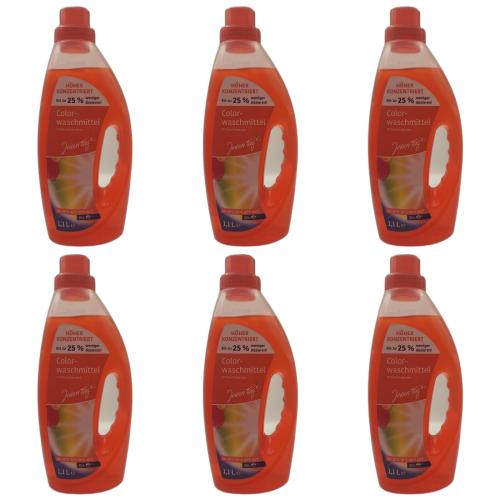 6 x JedenTag Colorwaschmittel Flssig 20 Waschladungen 1,1l Flasche