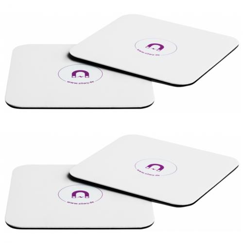 2 x Silwy Untersetzer mit integrierter Metallschicht Rutschfest 2er-Set (R)