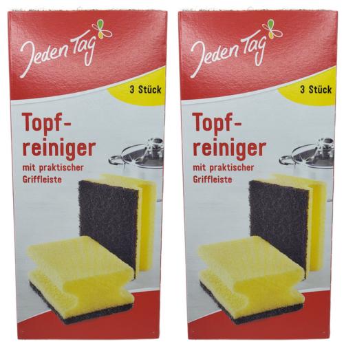 2 x JedenTag Topfreiniger Splschwamm 3 Stck