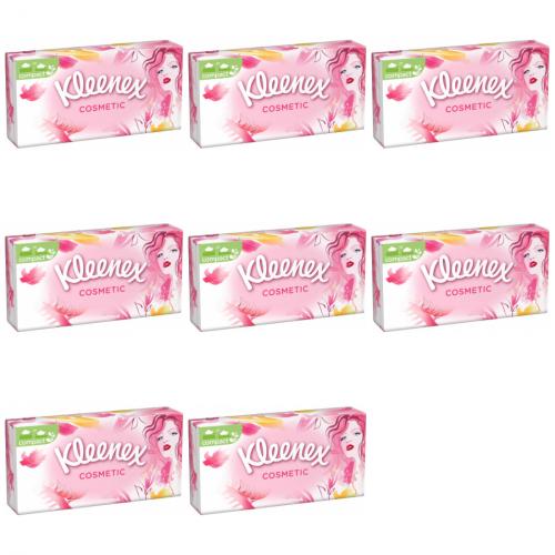8 x Kleenex Kosmetiktücher Box 3-lagig 80 Blatt