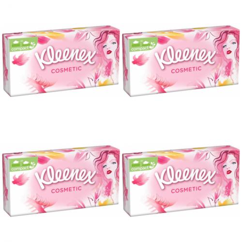 4 x Kleenex Kosmetiktücher Box 3-lagig 80 Blatt