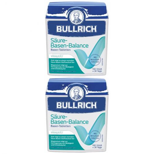 2 x Bullrich Basen-Säure-Balance Basentabletten 180 Stück