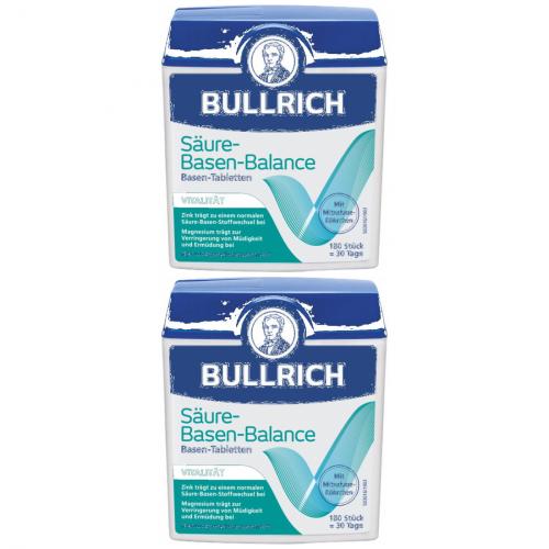 2 x Bullrich Basen-Sure-Balance Basentabletten 180 Stck
