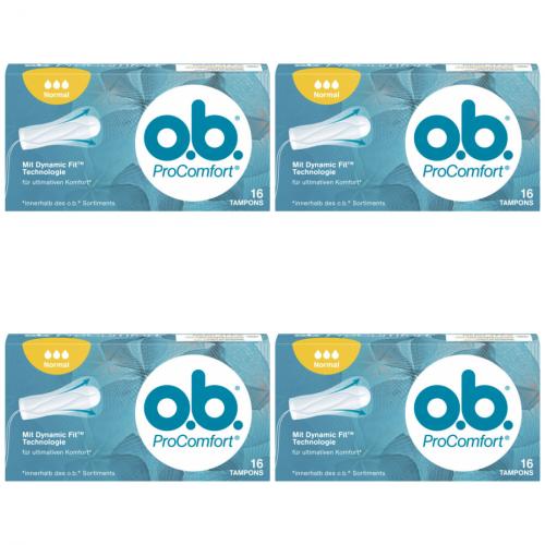 4 x O.B. Pro Comfort Normal Tampons 16 Stck