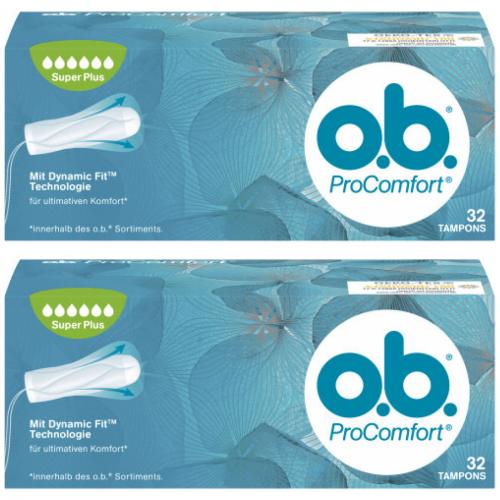 2 x O.B. Pro Comfort Super Plus Tampons 32 Stck