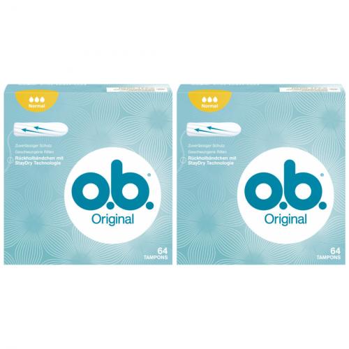2 x O.B. Original Tampons Normal 64 Stck