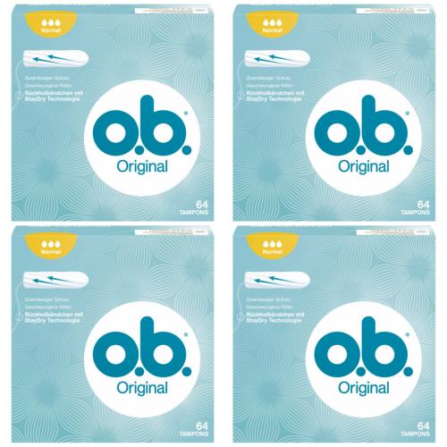 4 x O.B. Original Tampons Normal 64 Stck