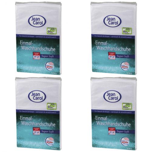 4 x Jean Carol Einmalhandschuhe Waschhandschuh 12 Stck