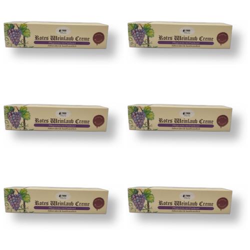 6 x Vom Pullach Hof Rotes Weinlaub Creme Tube khlt entlastet erfrischt 100ml