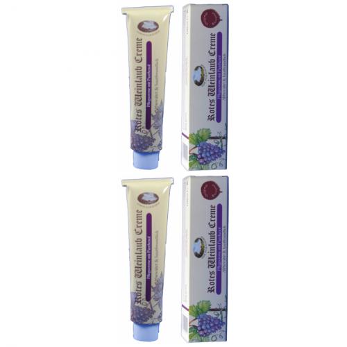2 x Vom Pullach Hof Rotes Weinlaub Creme Tube khlt entlastet erfrischt 100ml