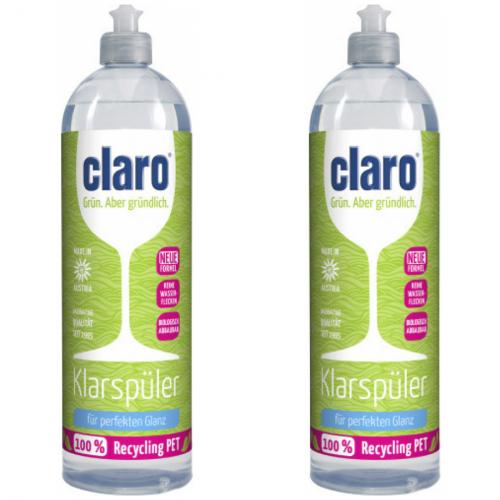 2 x Claro ko Klarspler Glasschutz Geschirrsplmittel 1 L Flasche