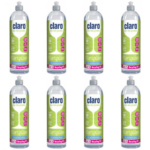 8 x Claro ko Klarspler Glasschutz Geschirrsplmittel 1 L Flasche