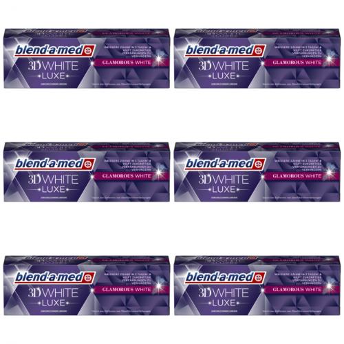 6 x Blend-a-med Zahnpasta Zahncreme 3D White Luxe Glamorous 75ml