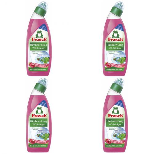 4 x Frosch WC-Reiniger Himbeere-Essig Bio Toilettenreiniger 750ml