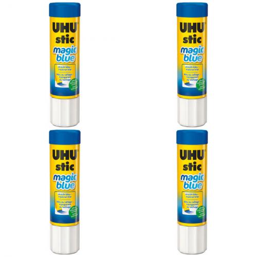 4 x Uhu Magic Blue Stic Klebestift Kleber Klebstoff 21g