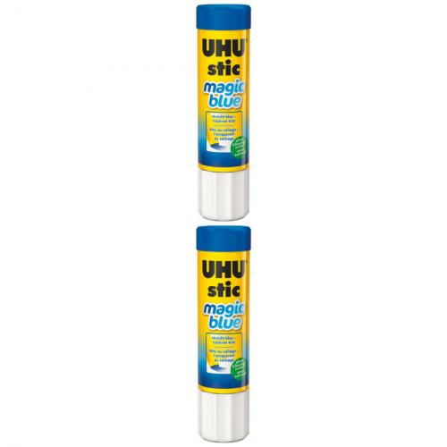 2 x Uhu Magic Blue Stic Klebestift Kleber Klebstoff 21g