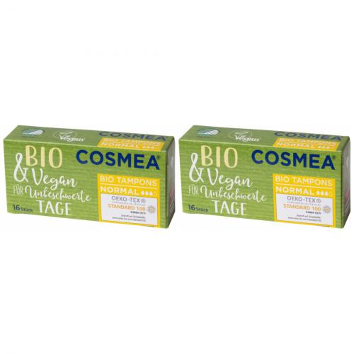 2 x Cosmea Bio Tampon Normal Vegan 16 Stck