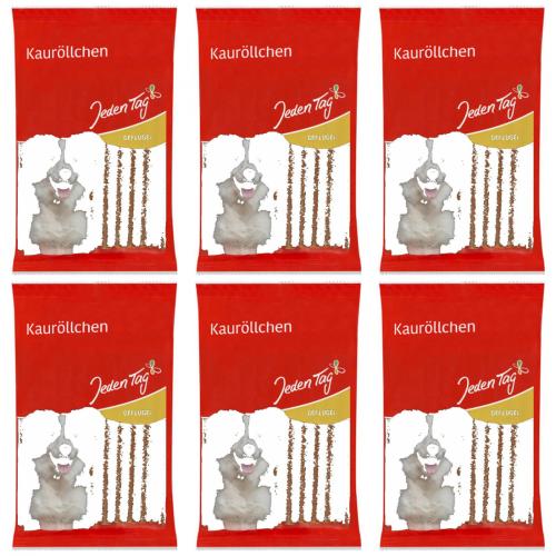 6 x JedenTag Hund Kaurllchen Geflgel 20 Stck 200g