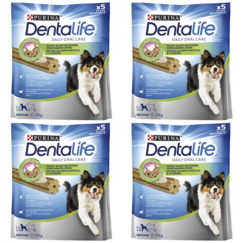 4 x Dentalife mittel Hundefutter Hundenahrung 115g