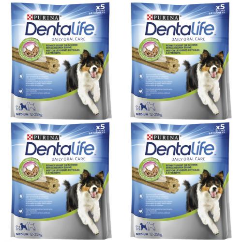 4 x Dentalife mittel Hundefutter Hundenahrung 115g