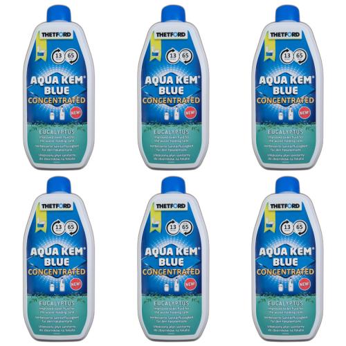 6 x Thetford Aqua Kem Blue Konzentrat Eucalyptus Toilettenflssigkeit Sanitrzusatz 780 ml