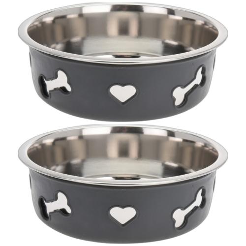 2 x Dogs Collection Trink und Futternapf Hundenapf 21x7 cm