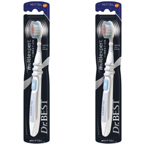 2 x Dr.Best Multiexpert Vibration Zahnbrste Mittel Zahnpflege Mundpflege
