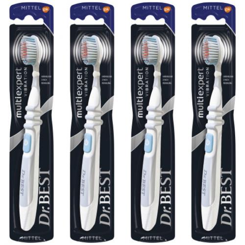 4 x Dr.Best Multiexpert Vibration Zahnbrste Mittel Zahnpflege Mundpflege