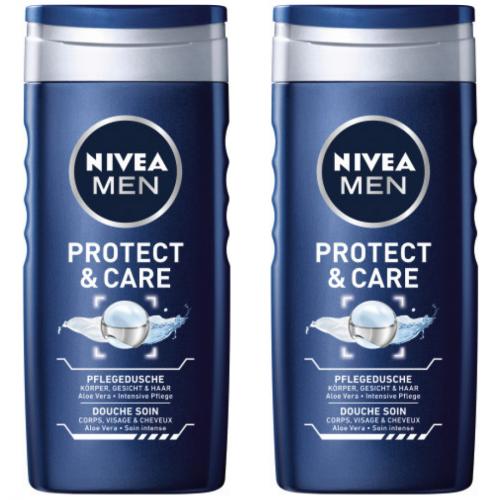 2 x Nivea Dusche Men Protect + Care Pflegedusche Duschgel 250ml