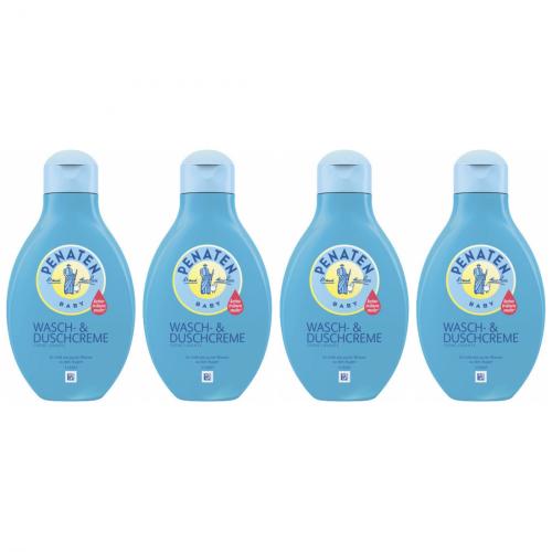 4 x Penaten Waschcreme Duschcreme Baby 400ml Flasche