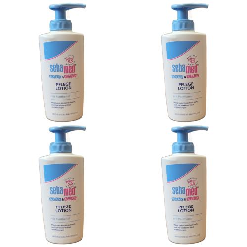 4 x Sebamed Baby Pflegelotion Hautpflege mit Panthenol 200ml