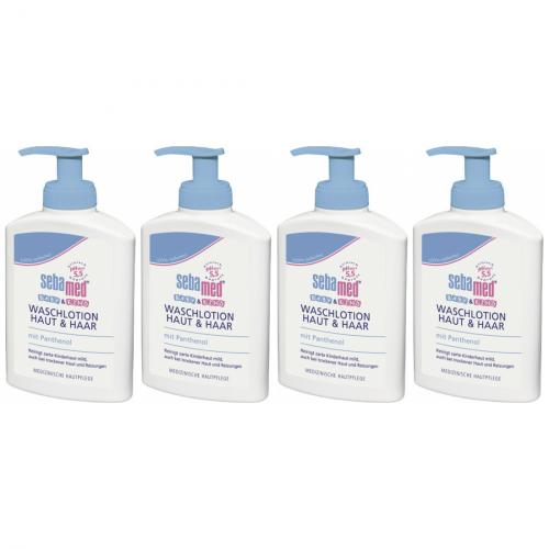 4 x Sebamed Baby Waschlotion Haut und Haar Krperpflege 200ml