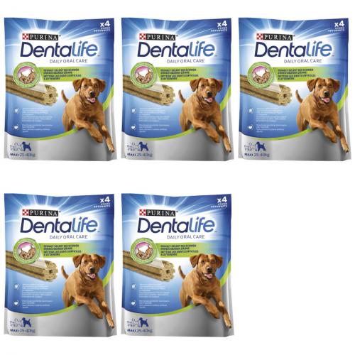 5 x Dentalife Hundefutter Hundenahrung Hundeknochen Groß 142g