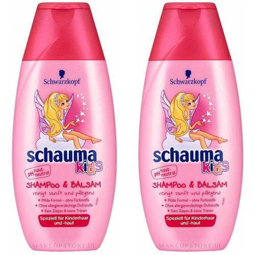 2 x Schauma Kids Shampoo + Balsam fr Mdchen Vegane Formel 250ml