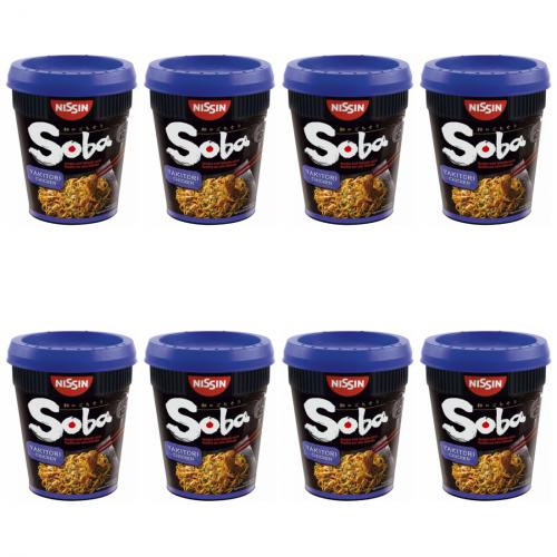 8 x Cup Noodles Soba Cup Yakitori Chicken 89g Becher