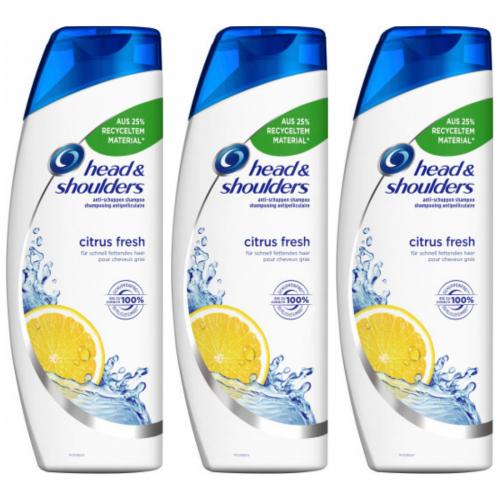 3 x Head & Shoulders citrus 500ml Flasche