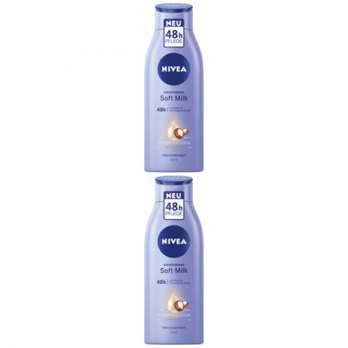 2 x Nivea Verwhnende Soft Milk 400ml Flasche