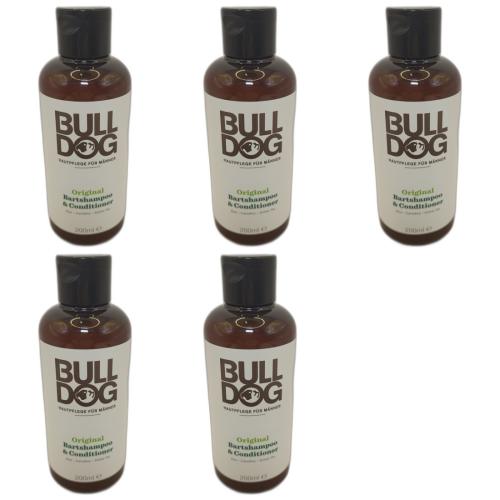 5 x Bulldog Mnner Bart Shampoo + Conditioner 200ml Flasche