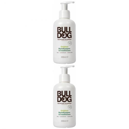 2 x Bulldog Mnner Bart Shampoo + Conditioner 200ml Flasche