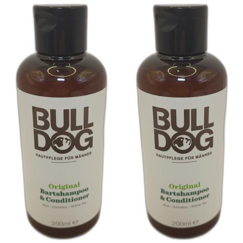 2 x Bulldog Mnner Bart Shampoo + Conditioner 200ml Flasche